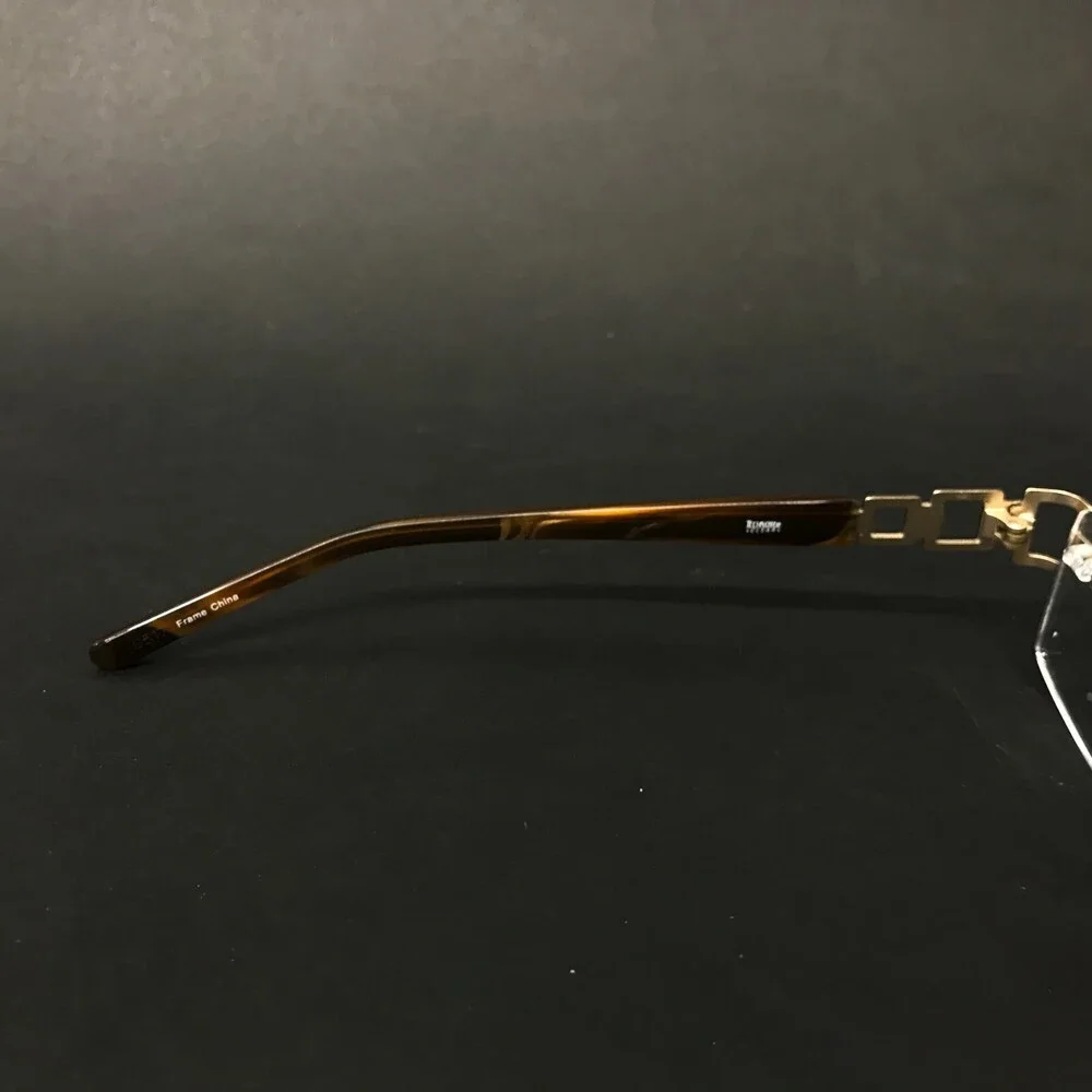 Technolite Clear Eyeglasses Frames TFD 1010 YG Gold Brown Tortoise 52-17-135